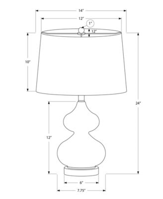 Lighting 24" Glass Table Lamp