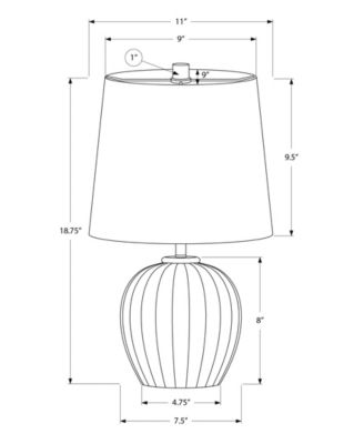 Lighting 19" Plastic Table Lamp