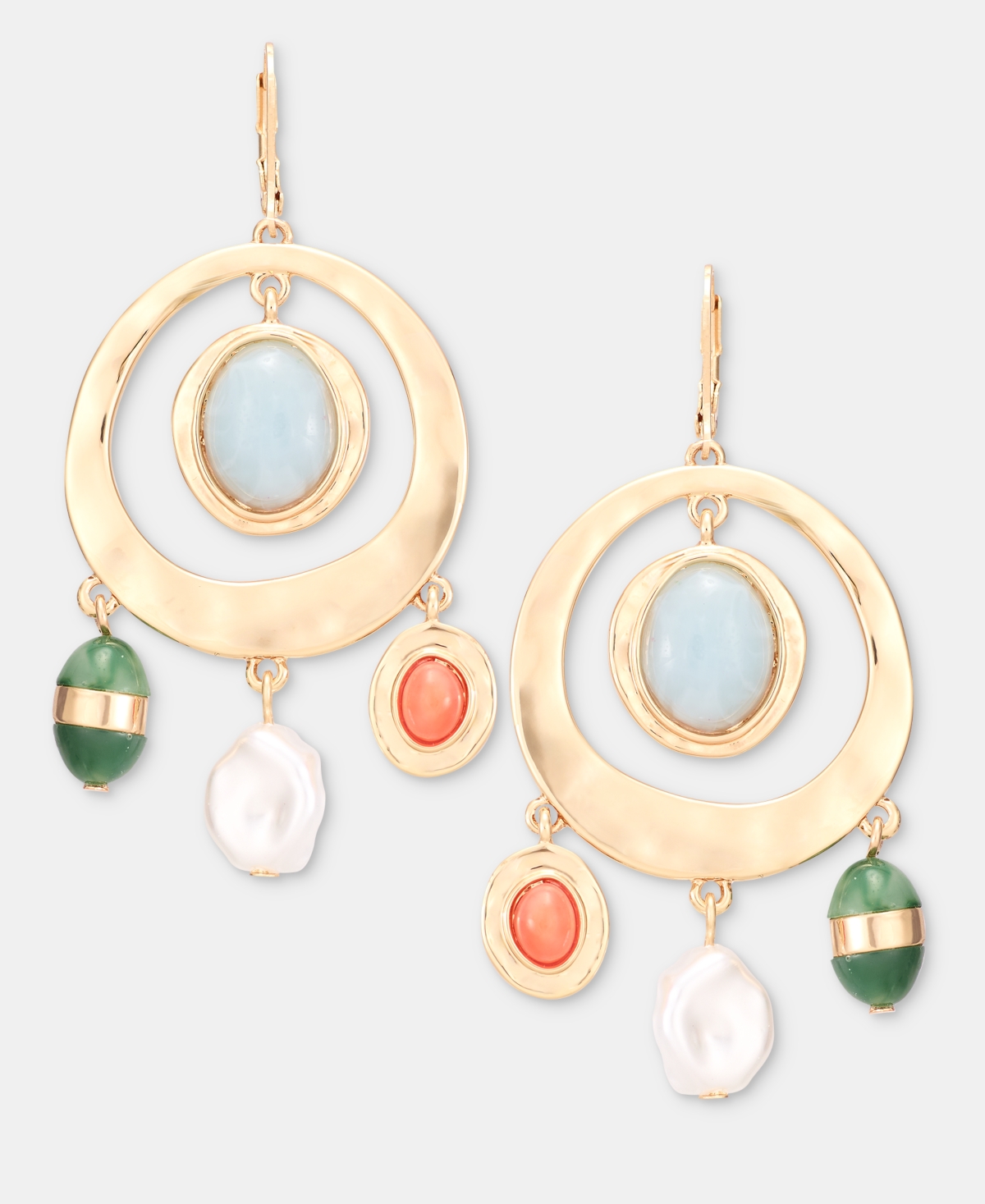 Style & Co Stone & Imitation Pearl Orbital Drop Earrings, Macy's Exclusive