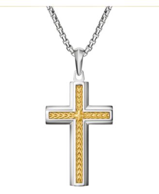 Men's Sterling Silver Cross Pendant Necklace