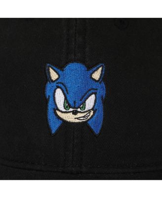Men's Smiling Sonic Black Unstructured Baseball Cap