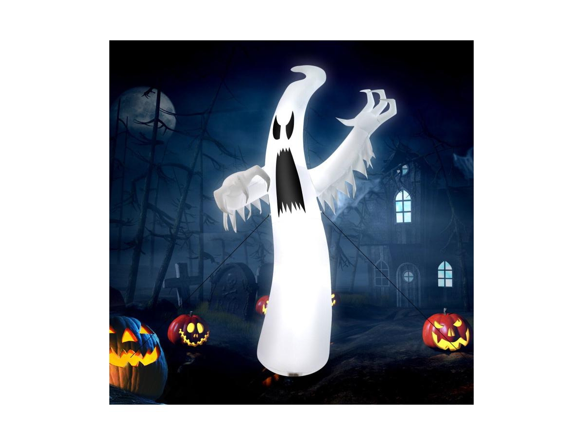 Mondawe 12 ft Halloween Inflatable Ghost with Led Lights