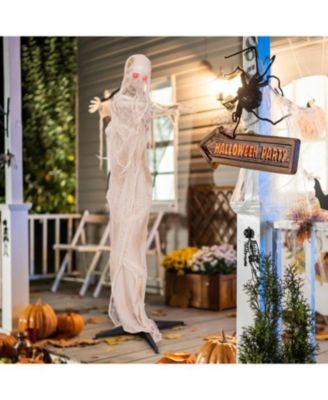 6ft Halloween Animated Standing Mummy with LED Red Glowing Eyes