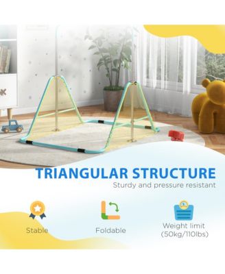 Folding Gymnastics Bar for Kids, Adjustable Height, Bubble Gum