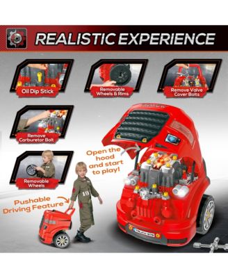 Mechanic Kids Truck Engine Toy Set, Car Service Play Set,