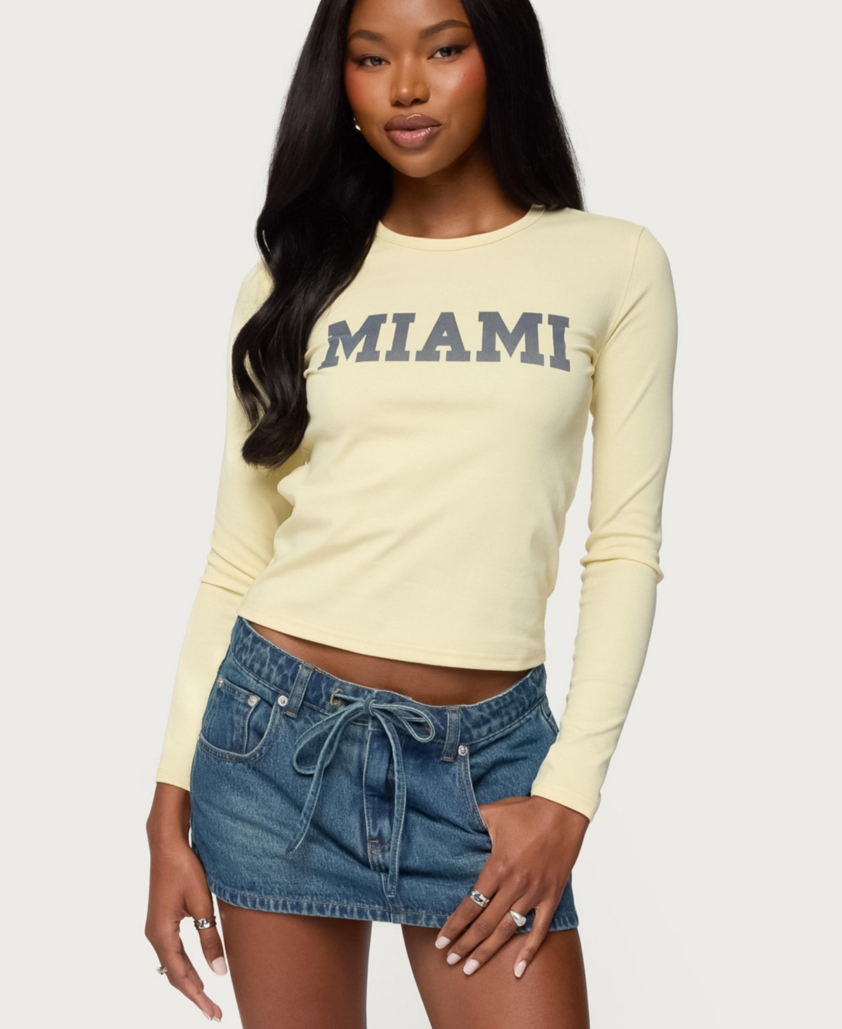 Edikted Women's Miami Girl Long Sleeve T Shirt