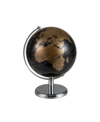 8-Inch Decorative World Globe with Modern Metal Stand