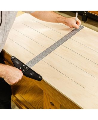07423 Claymore 24" Sword T-Square – Stainless Steel Precision Ruler with Imperial & Metric Scales, Durable Measuring Tool for Accurate Woodwo
