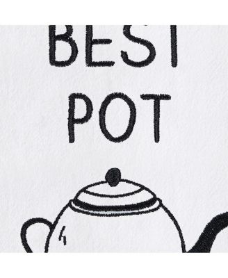 Best Tea Pot Kitchen and Bathroom Embroidered Hand Towel