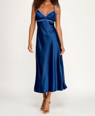 Juniors' V-Neck Pull-On Midi Dress