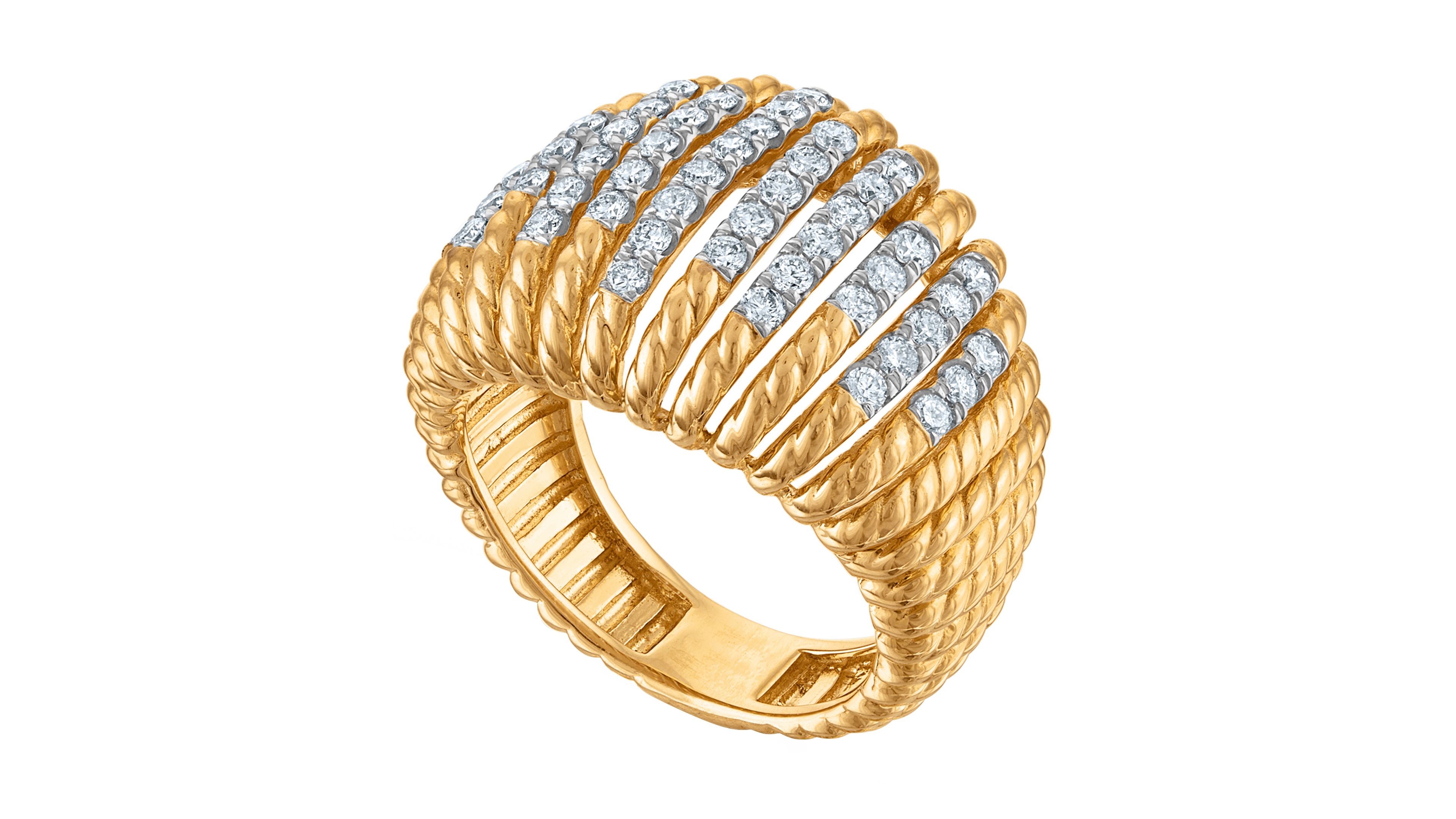 Macy's White Diamond Ring (1/4 ct. t.w.) in 14k Yellow Gold