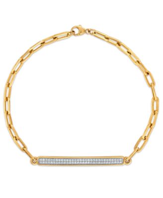 White Diamond Bracelet (0.25 ct. t.w.) in 14k Yellow Gold