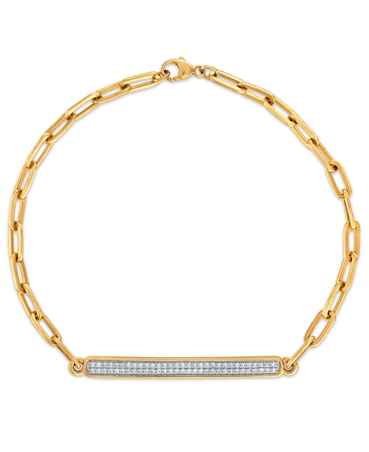 Macy's White Diamond Bracelet (0.25 ct. t.w.) in 14k Yellow Gold
