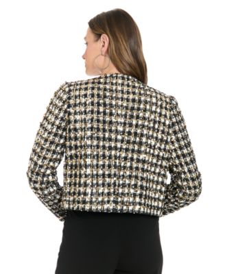 Women's Round Neck Bow-Detail Jacket