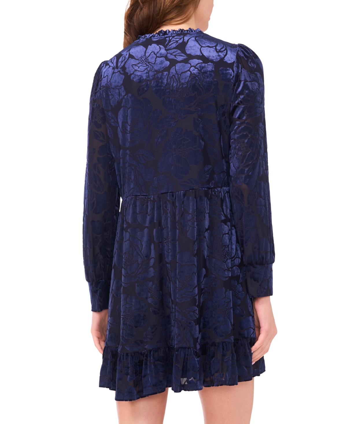 Msk Women's Long-Sleeve Babydoll Dress