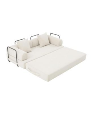 Foldable & Compressible Sofa with Metal Frame for Small Spaces