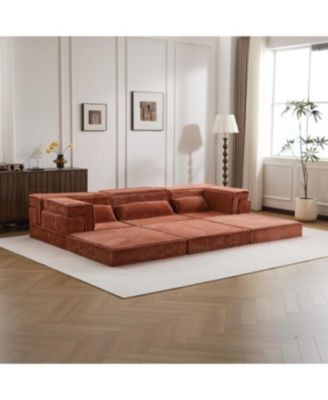  Sofa, Convertible Floor Sofa Bed, Modular Sectional, 3 Seater