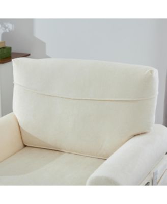 Modern Minimalist Chenille Chaise Lounge Recliner Sofa with Armrests & Storage