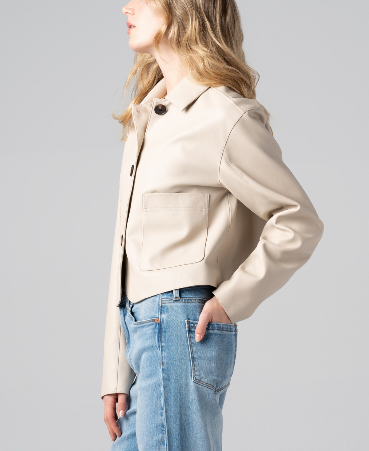 Blank Nyc Women's Button-Front Long-Sleeve Jacket