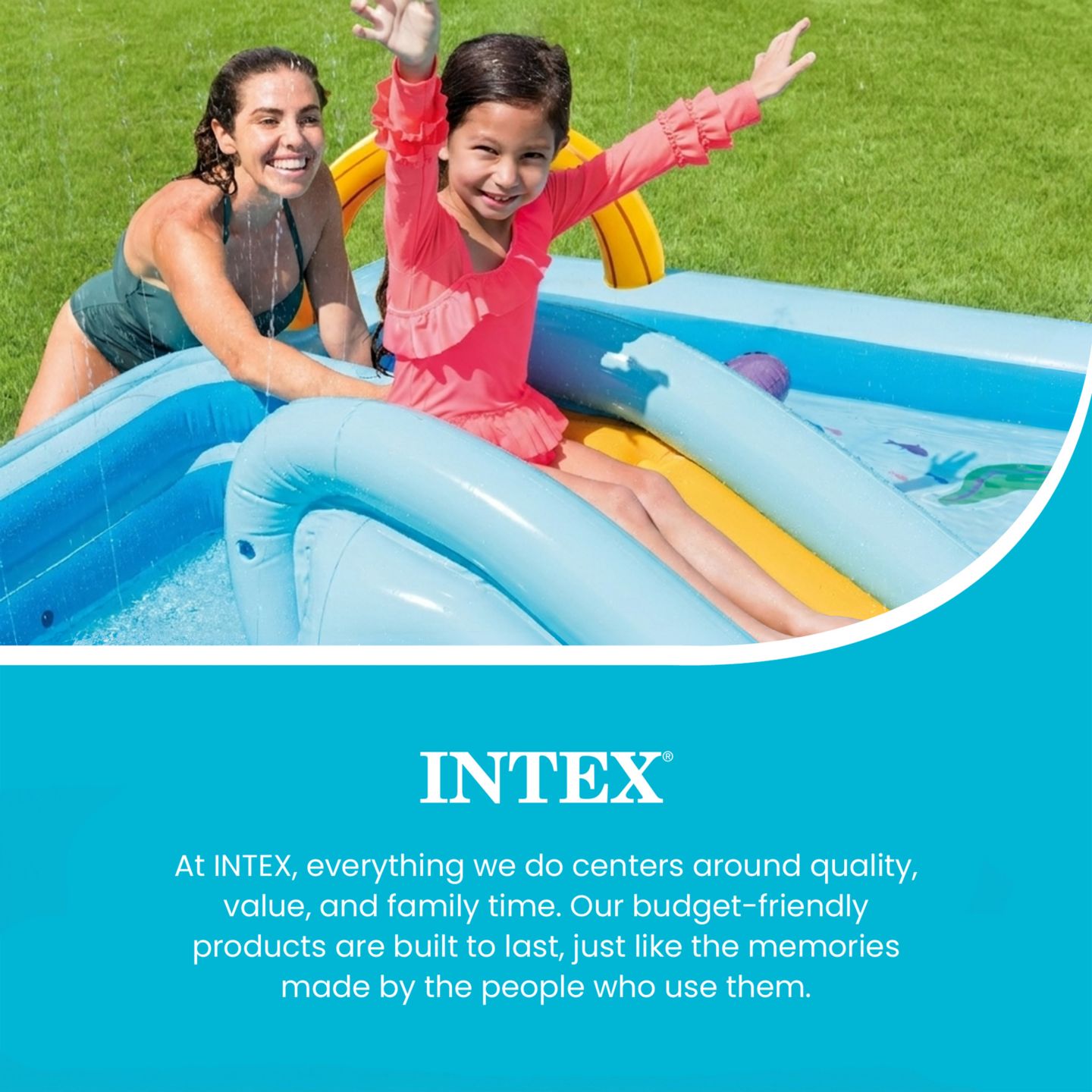 Детские игрушки Intex Jungle Adventure Inflatable Play Center with Water Slide and 100-Pack Plastic Balls, Ages 2+ — фото 8