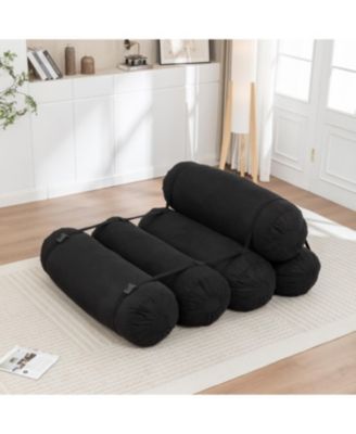 Streamdale Adjustable Corduroy Floor Sofa with Straps for Versatile Configurations