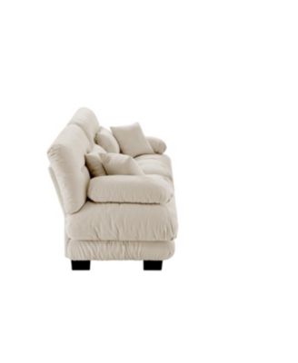 Streamdale Cloud Couch 2 Seater Sofa, Chenille Light Coffee