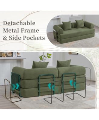 Streamdale Foldable & Compressible Sofa with Metal Frame for Small Spaces