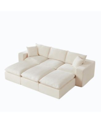 Modern Chenille Cloud Sofa - Freely Combinable & Comfortable