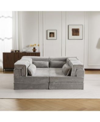 Streamdale Compression Sofa, Convertible Floor Sofa Bed, Modular Sectional Sofa, 4 Seater