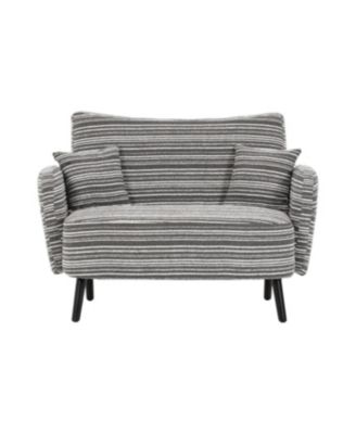 Streamdale Modern two-seater sofa with armrests, pillows, and storage pockets