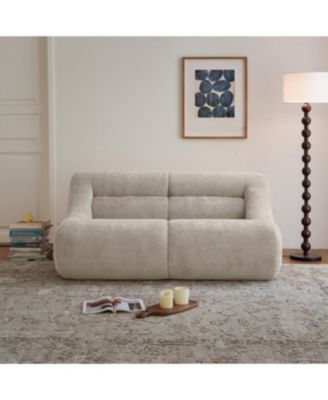 Streamdale Shoes sofa-in-a-Box, Memory Foam 2-Seater Couch, Beige