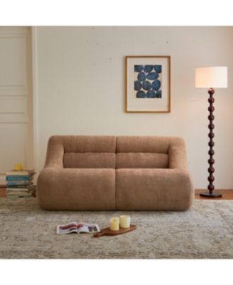 Streamdale Shoes sofa-in-a-Box Memory Foam 2-Seater Couch, No Install, Easy Transport, Brown