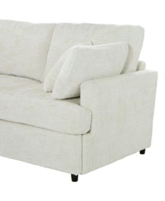 Streamdale U-Shaped Sectional Sofa with Movable Ottoman, 6-Piece Chenille Sofa Set