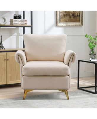  Modern Accent Chair Single Sofa Chair，Recliner Chair, Fabric Armchair Recliner