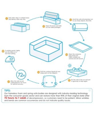 Chenille Fabric Upholstered Sofa, Oversized Comfy Cloud 3-Seater Sofa Couch, Grey