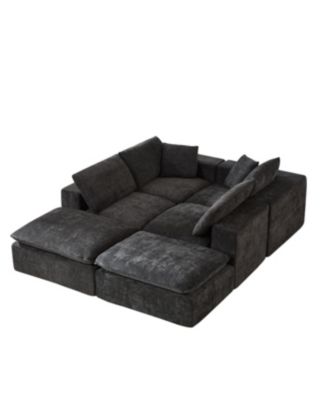 Modern Chenille Cloud Sofa - Freely Combinable & Comfortable