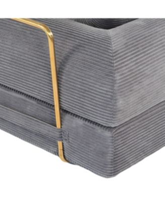 2-in-1 Foldable Sofa Bed, 75 Inch Convertible Sleeper Couch with Memory Foam Mattress