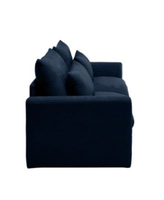 Streamdale Modern 2 Seater Corduroy Sofa with Armrests for Living Room, Blue