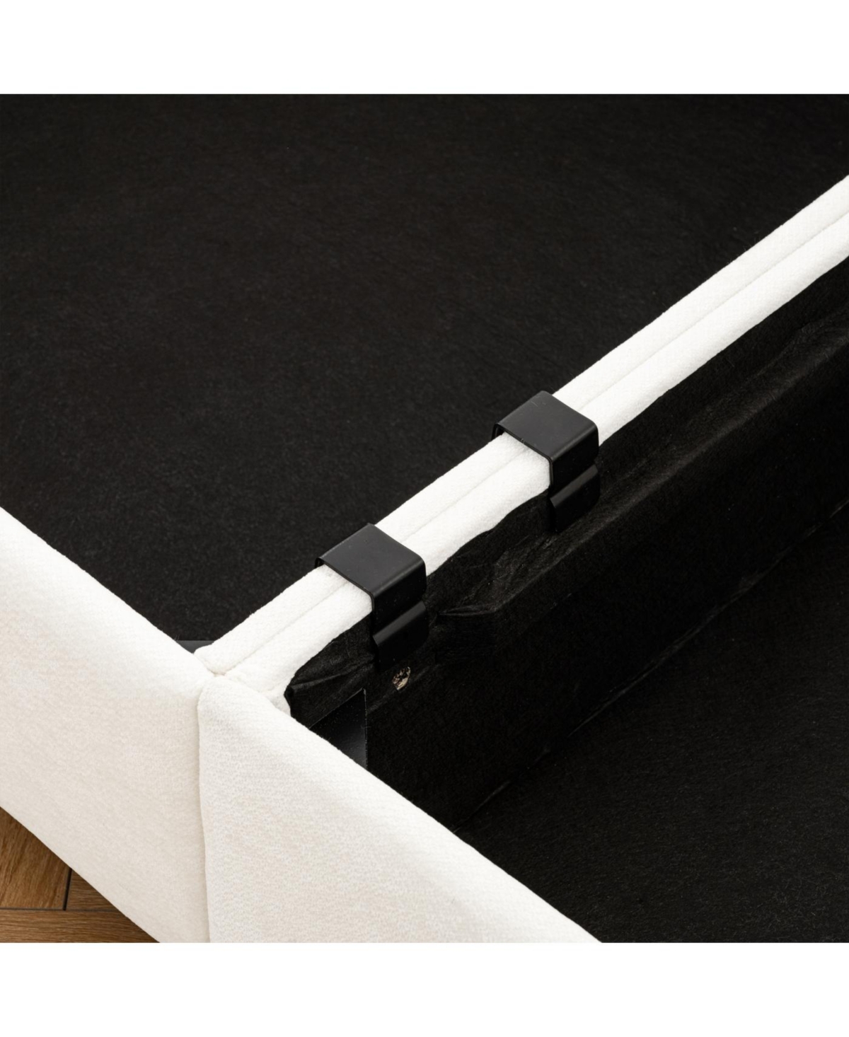 Streamdale Furniture Large Modular Chenille Sectional Sofa with Storage, White