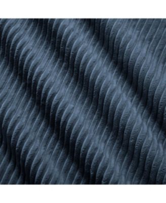 Modern Modular Sectional Sofa, Corduroy Fabric, Oversized 3-Seater Couch, Blue