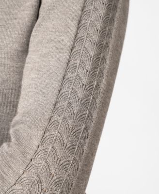 Petite Pointelle-Sleeve Crewneck Sweater