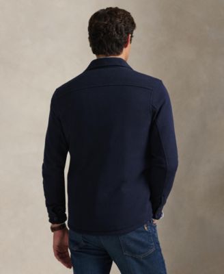 Men's Long-Sleeve Double Knit Tech Hybrid Shirt Jacket