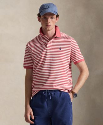 Men's Classic-Fit Striped Mesh Polo Shirt