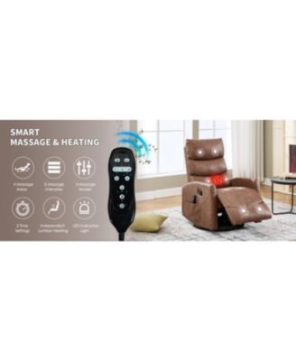 Streamdale Yellow Fabric Recliner Chair with Rocker and Swivel