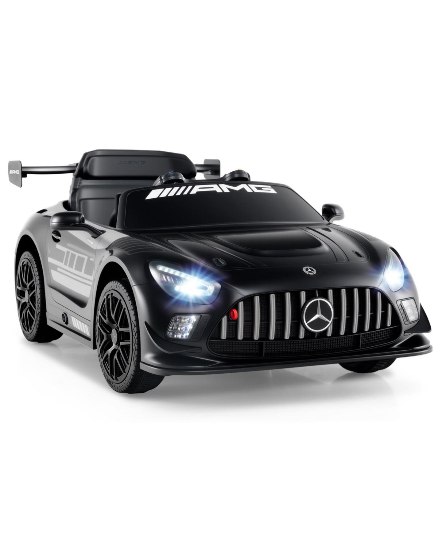 Детская игрушка HONGGE 12V Licensed Mercedes-AMG GT3 Ride-On Car with Remote Control and Adjustable Speed, Ages 3-8, цвет: Чёрный — фото 1