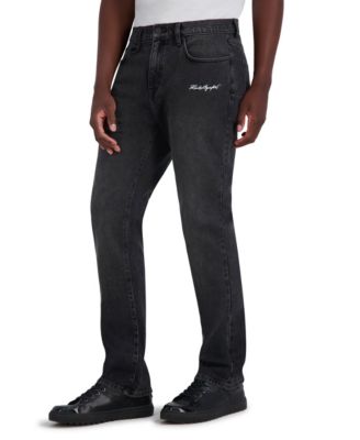 Men's Mid-Rise Logo-Embroidered Bootcut Jeans