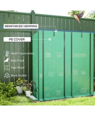 Lean-to house with Roll-Up Doors, Portable house