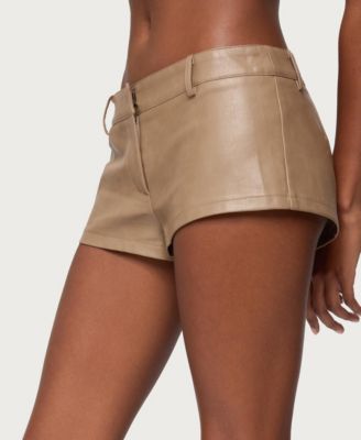Women's Melaney Faux Leather Micro Shorts