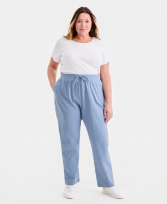Plus Size Knit Pull-On Pants