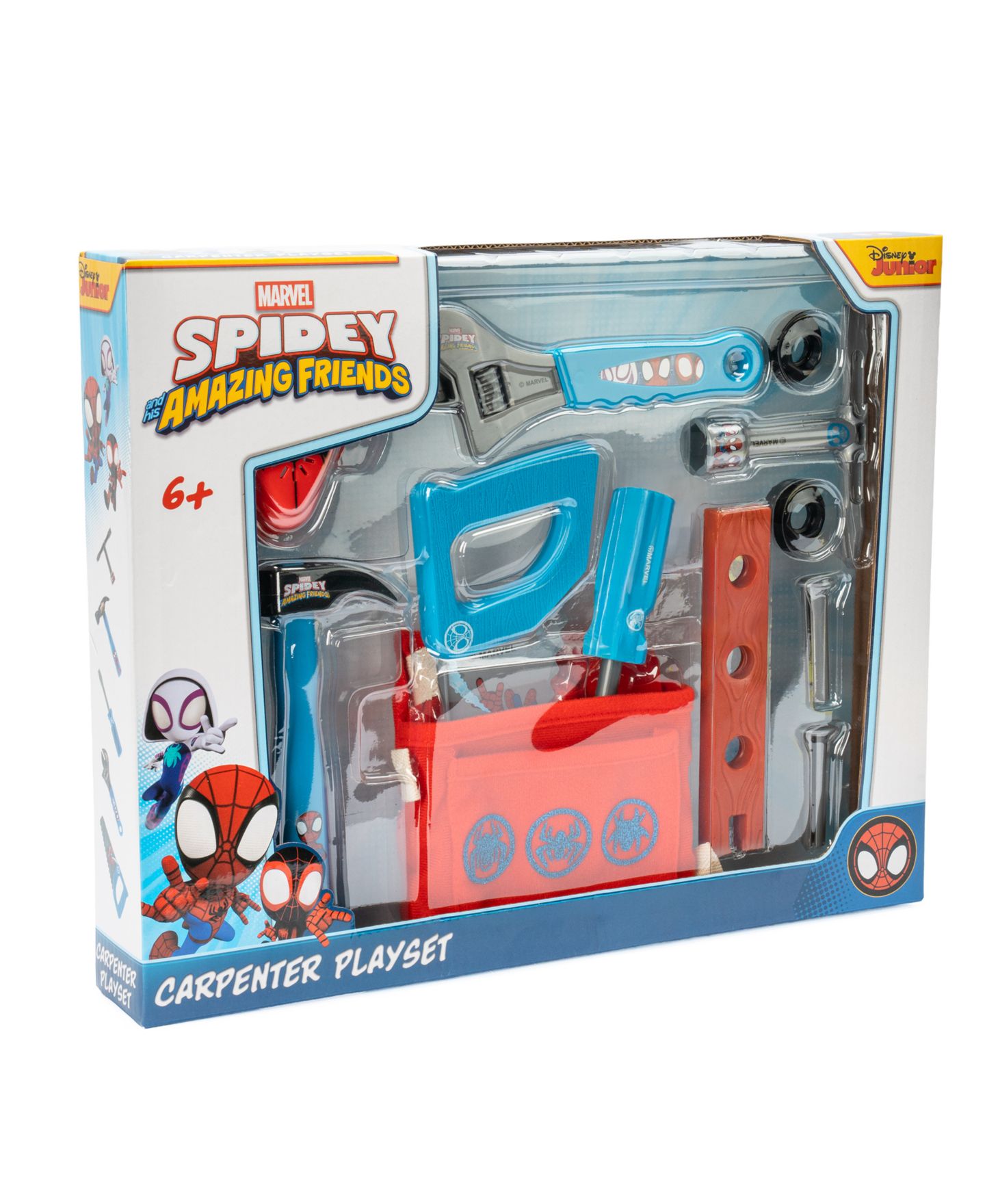 Детский игровой набор World Tech Toys Spidey and His Amazing Friends Carpenter 14-Piece Playset, Ages 3+ — фото 6